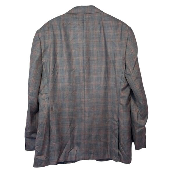 NWT Canali Men’s Wool Silk Linen Plaid Sport Coat Blazer Size 56R US 46R Luxury - Picture 2 of 12